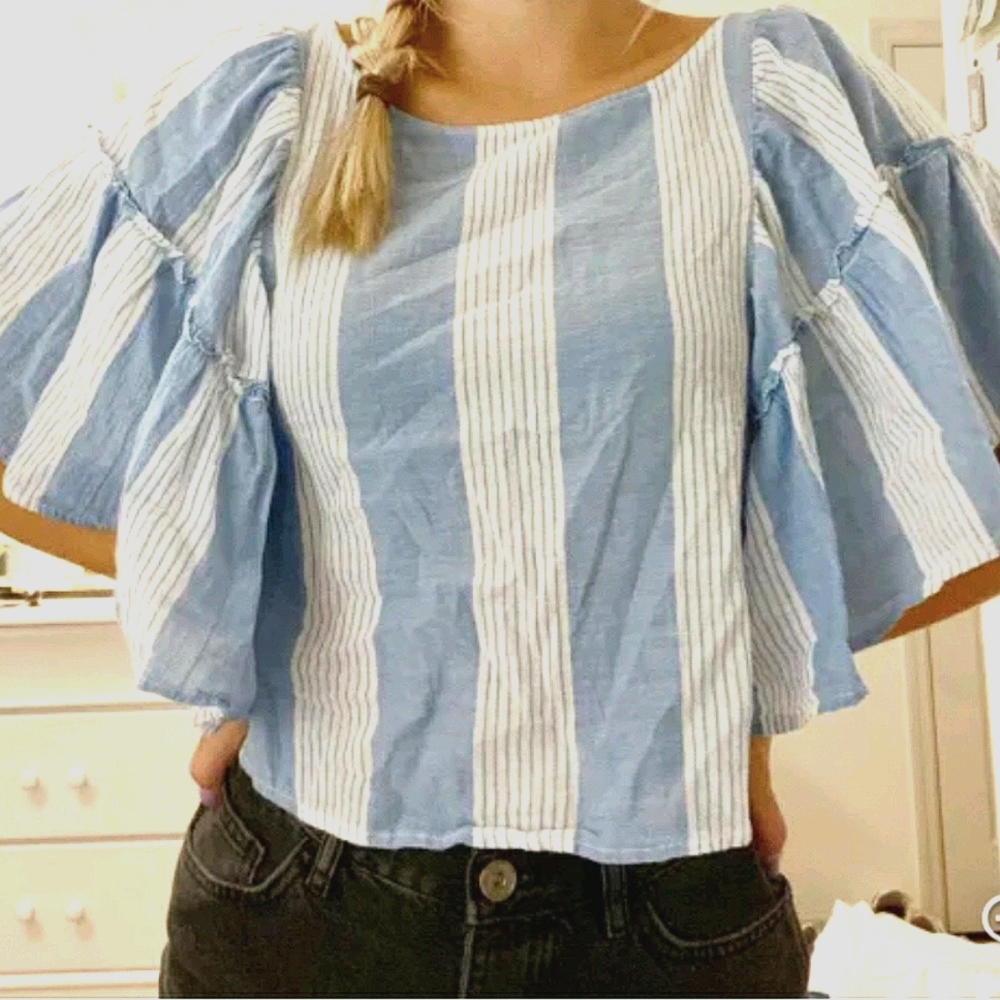 American Eagle Chambray Summer Top